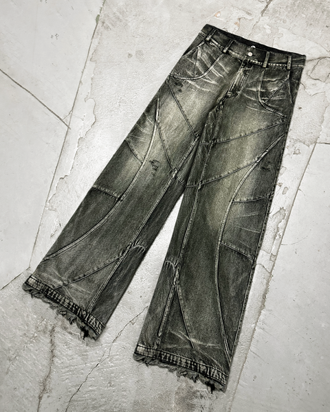 特別送料無料！】 WEBBED FLARE cyvist パンツ DENIM size28 BLACK