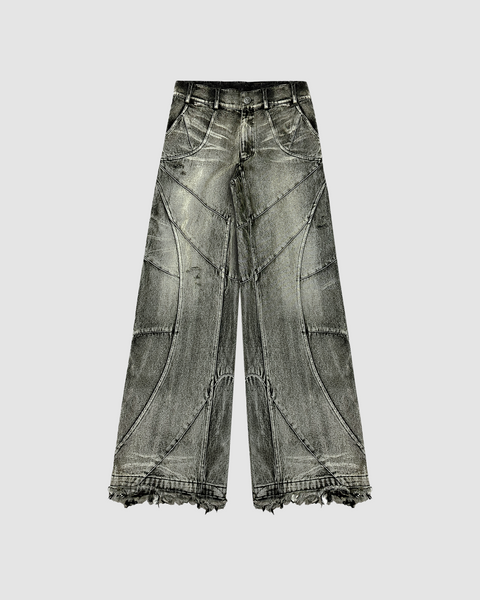 cyvist 】FLARE WEBBED DENIM BLACK(Archival Clothing × Avant cyvist 】FLARE WEBBED DENIM BLACK(Archival Clothing × Avant