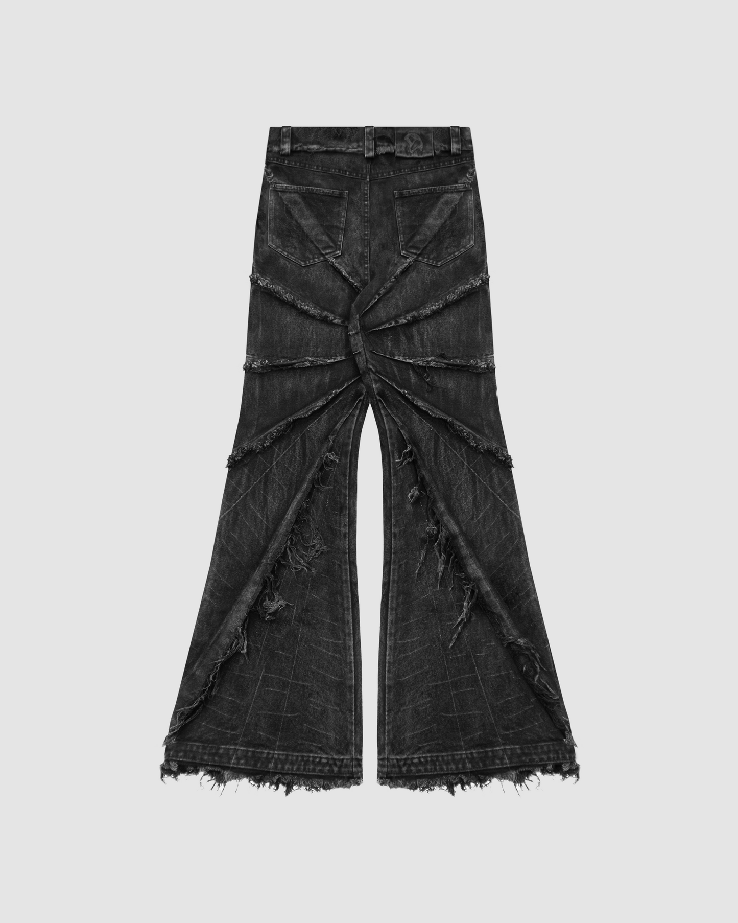 FLARE WEBBED DENIM BLACK